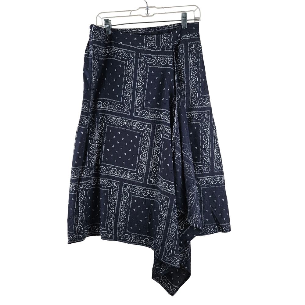 Sundance Navy Blue Midi Skirt